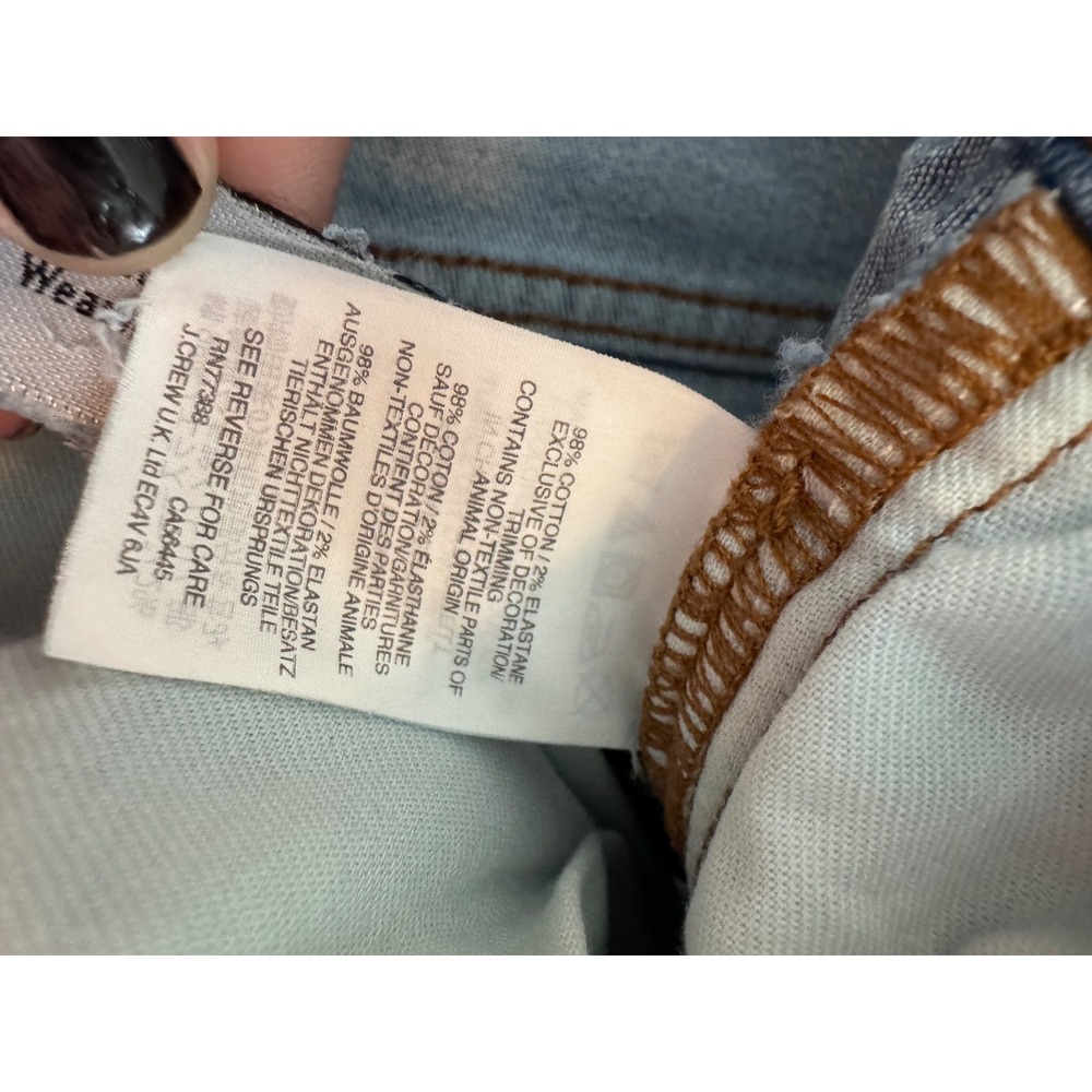 Madewell The High Rise Slim Boyjean Distressed Ripped Medium Wash Denim Size 28 - Picture 8 of 8